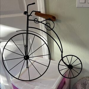 Vintage Black Metal Bicycle Wall Decor